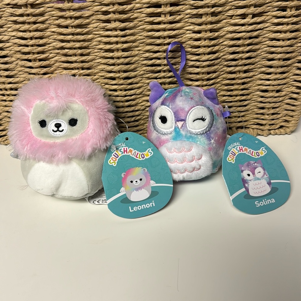 2 New Squishmallows 4” ornaments…. looking for a new home! ;)